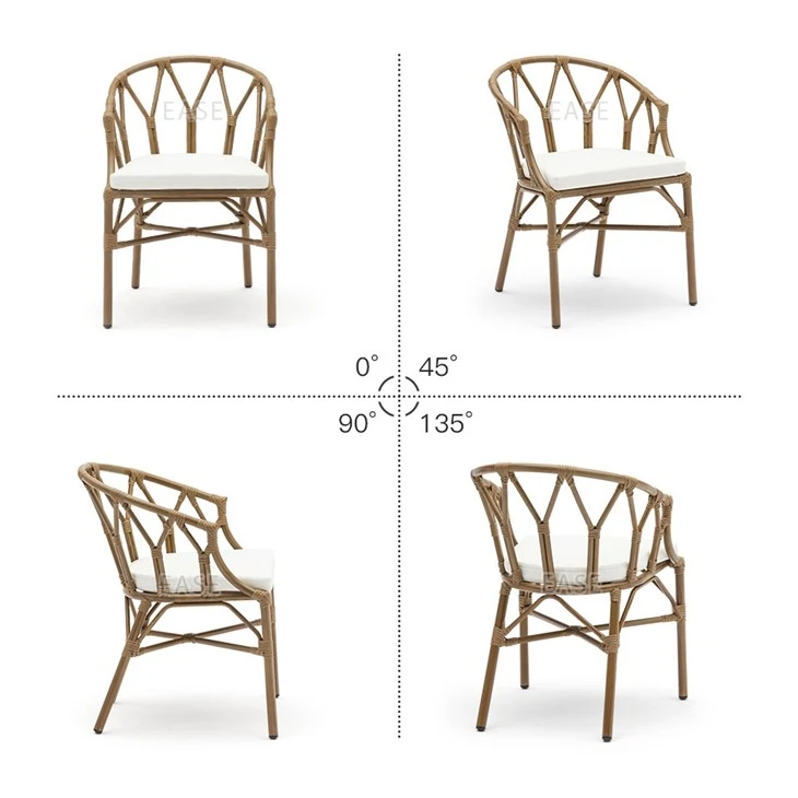 Rattan And Wicker Armchair With White Cushion