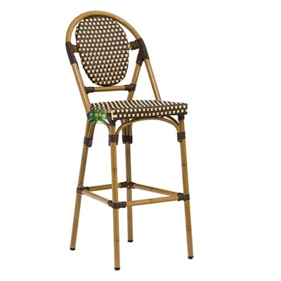 Bangku Bar Luaran Rotan Paris Aluminium